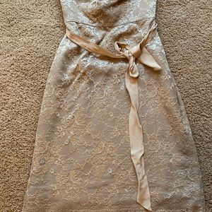 Strapless lace dress